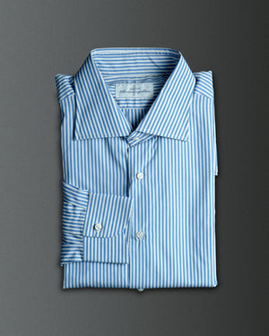 Open image in slideshow, Butcher Stripe Shirt | Mid-Blue

