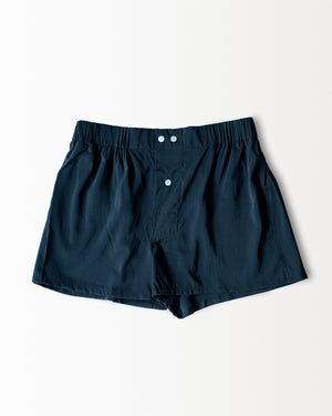Silk Boxer Shorts | Dark Blue Plain