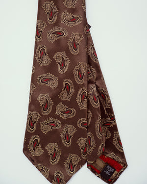 Light Brown w/ Gold Paisley | 100% Silk, Tie Your Tie - The Signet Store