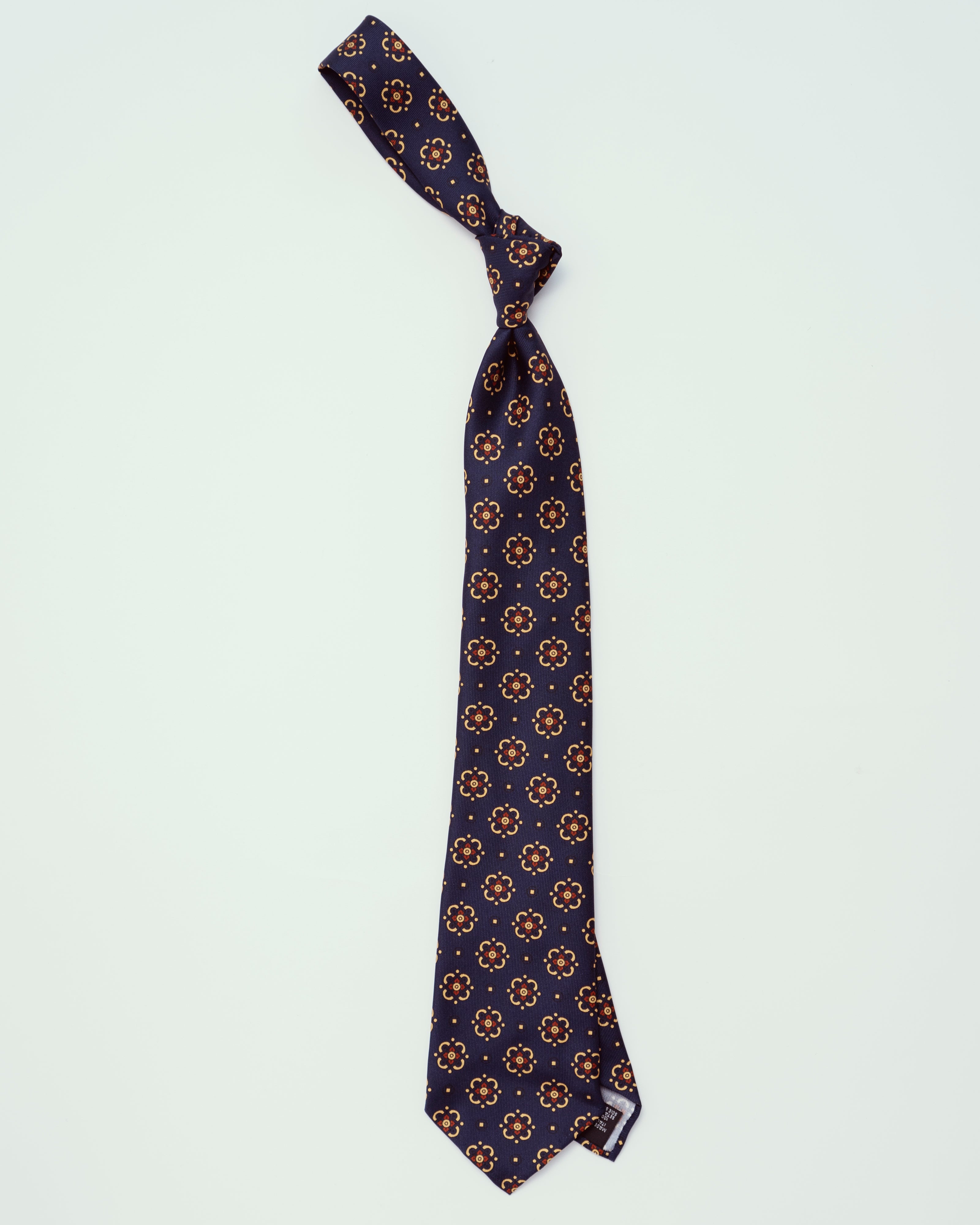 Navy w/ Red Flower | 100% Silk, Tie Your Tie - The Signet Store