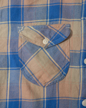 Washed Flannel Work Shirt | Marine Blue