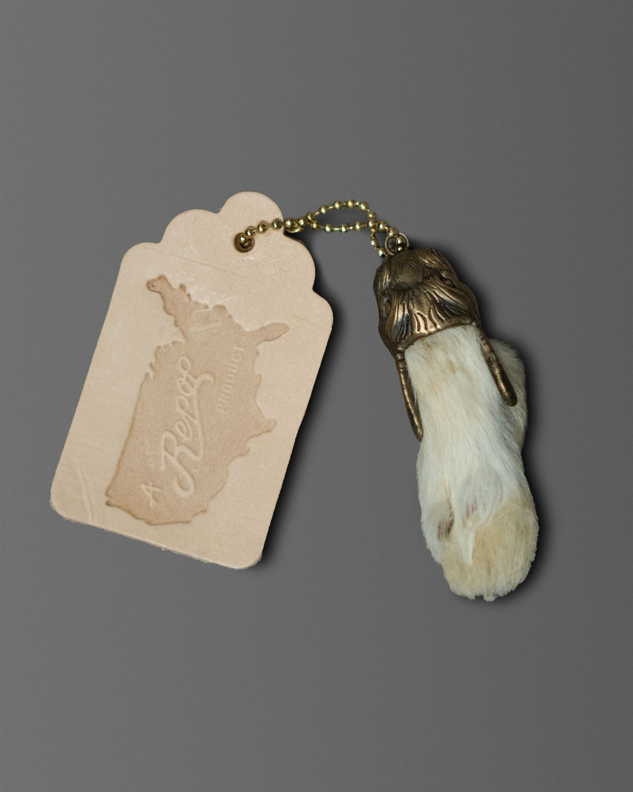 Red Rabbit Foot Real Rabbit Foot Keychain