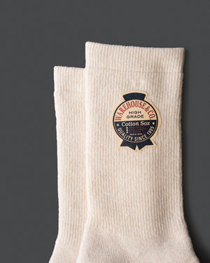 Cotton Knit Plain Socks | 5234