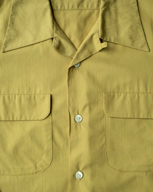 Open Collar Shirt L/S | Mustard