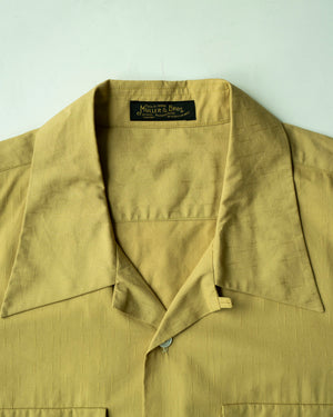Open Collar Shirt L/S | Mustard