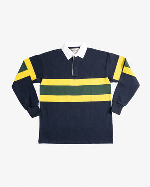 Dark Blue Climber's Striped Rugby Shirt | MC21021