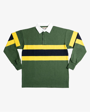 Open image in slideshow, Green Climber&#39;s Striped Rugby Shirt | MC21021
