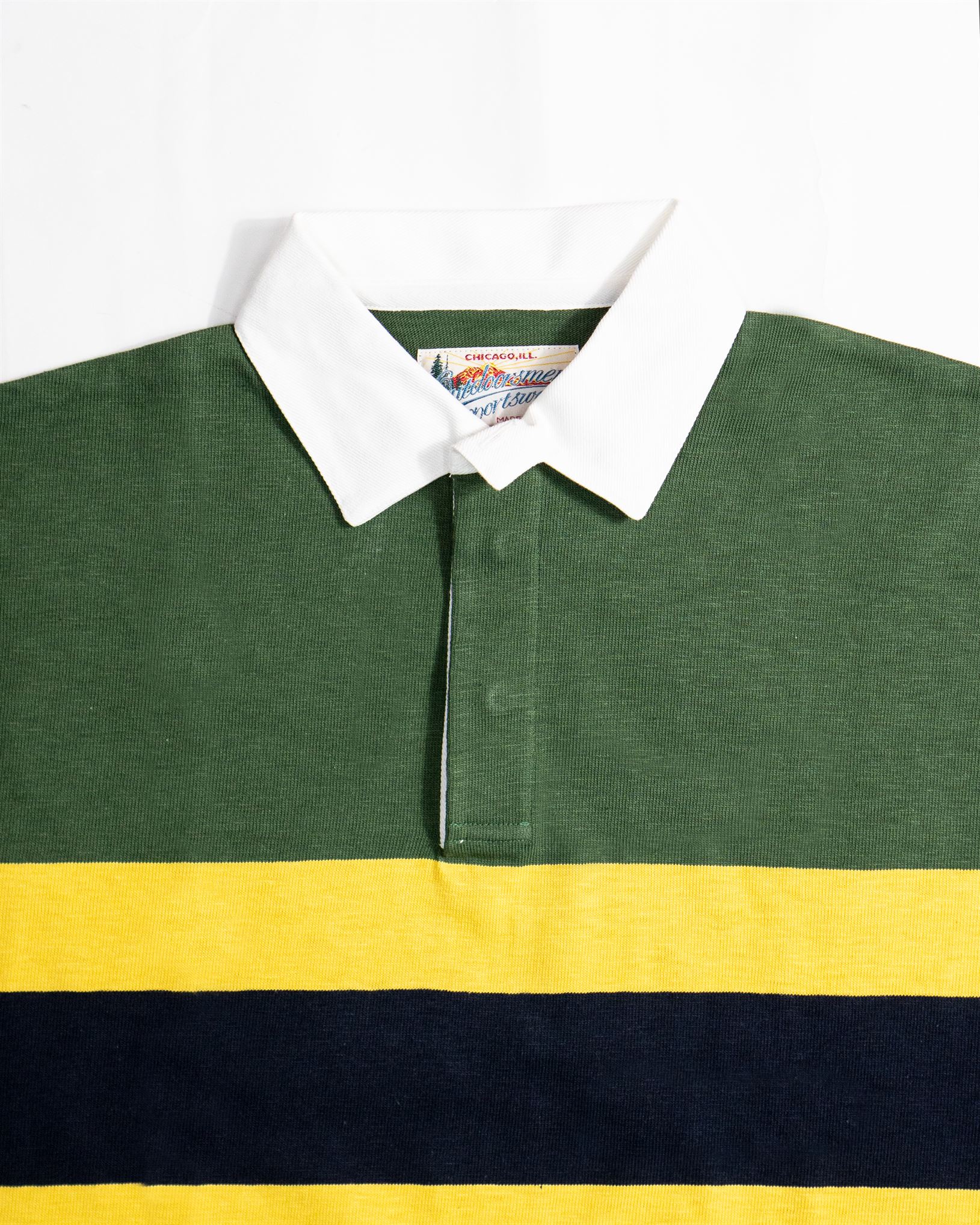Green Climber's Striped Rugby Shirt | MC21021