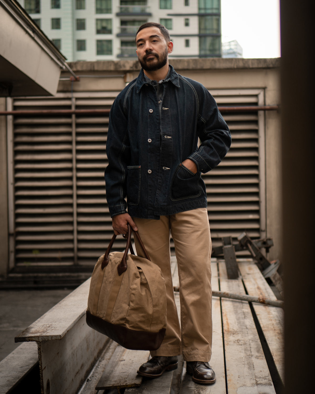 8HU WW2 Denim Chore Coat / One Wash | MJ21019 – The Signet Store