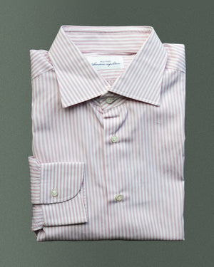 Open image in slideshow, Butcher Stripe Shirt | Light Pink
