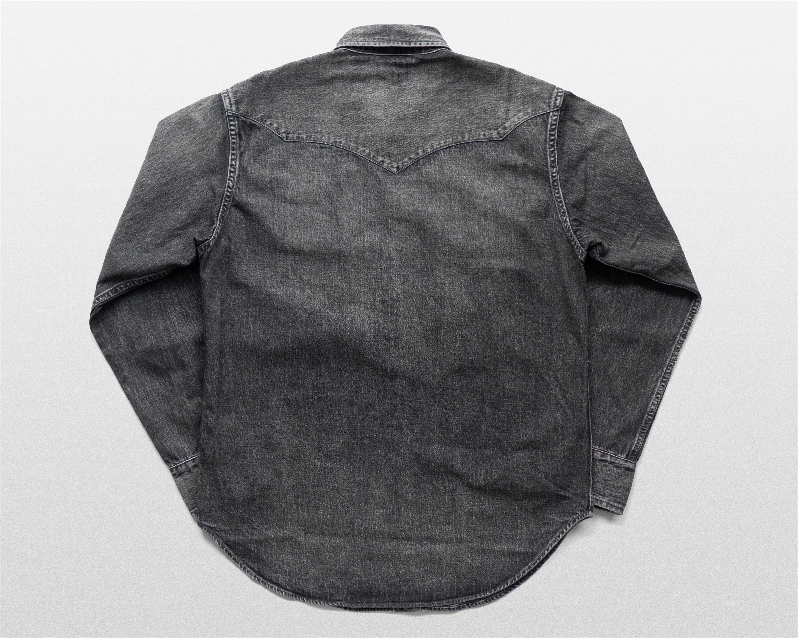 Joe McCoy Black Denim Western Shirt / Washed | MS20008