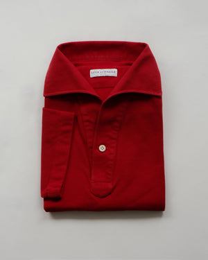 Open image in slideshow, Friday Polo Open Collar Short Sleeves | Red
