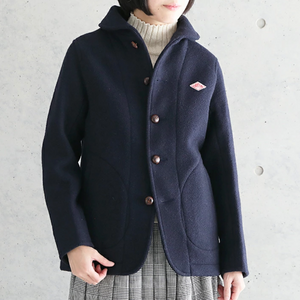 Wool Mosser Walnut Button Round Collar Jacket | JD-8243 WOM
