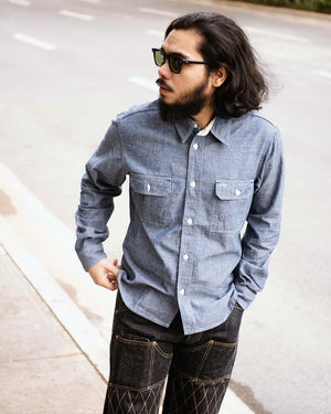 Open image in slideshow, Chambray Shirt | TRSH02, Trophy - The Signet Store

