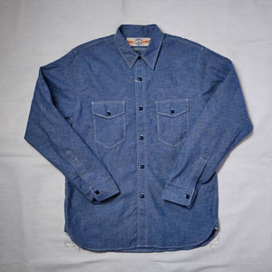 U.S.N Chambray Shirt L/S | MS18013, The Real McCoy's - The Signet Store