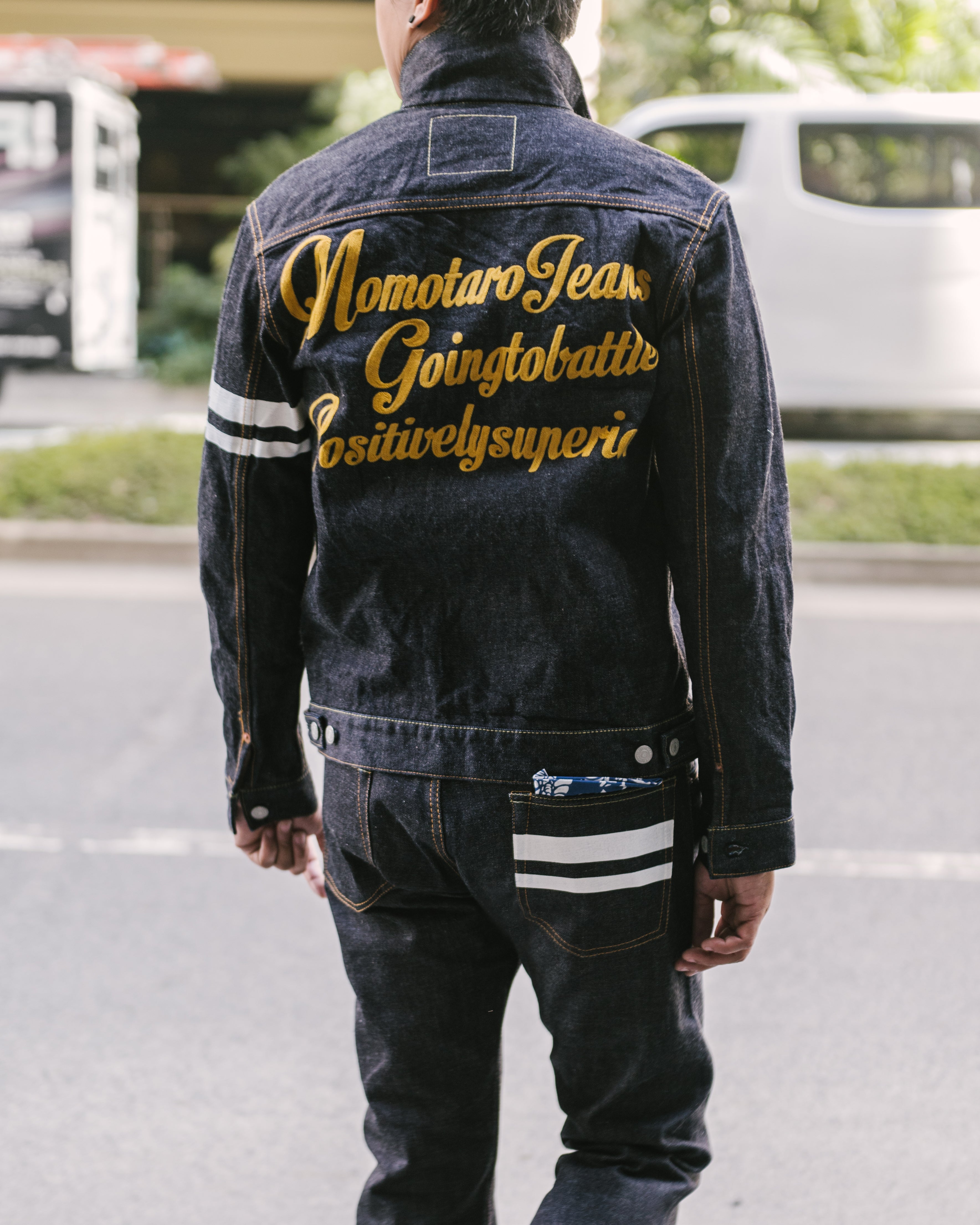 15 7oz Type 2 Denim Jacket Back Embroidery 2105SP 2 Indigo The 15-7oz-type-2-denim-jacket-back-embroidery-2105sp-2-indigo-the