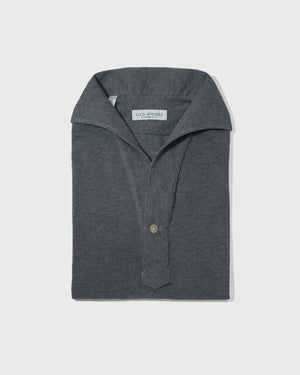 Open image in slideshow, Friday Polo Open Collar Short Sleeves | Medium Gray
