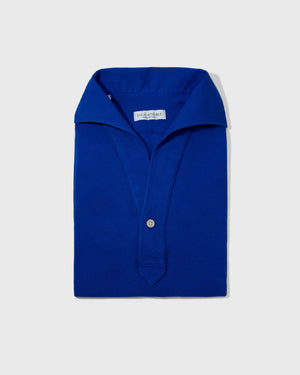 Open image in slideshow, Friday Polo Open Collar Short Sleeves | Electric Blue
